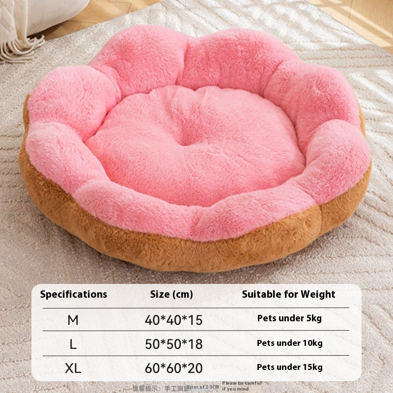 Removable Washable Pet Bed Round Nest