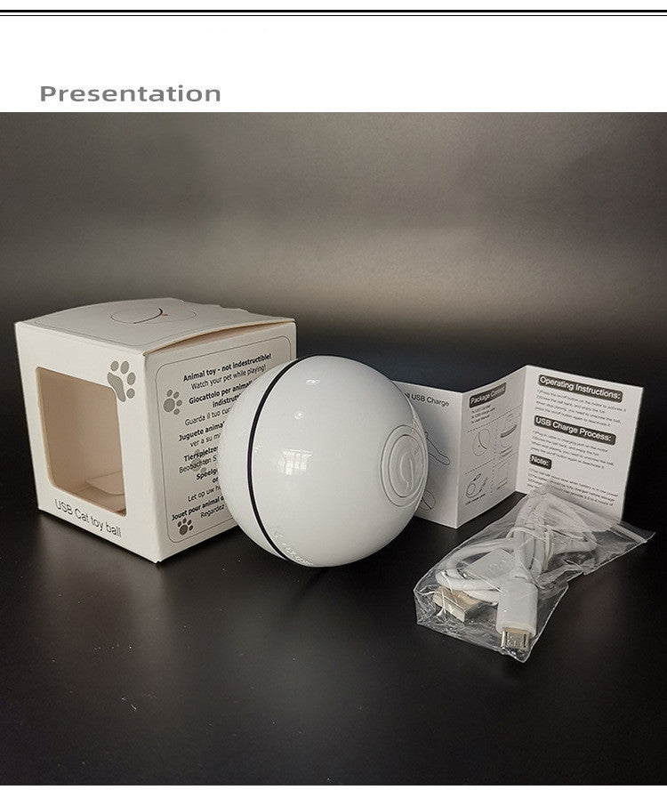 Electric Smart Rolling Flashing Cat Ball Toy