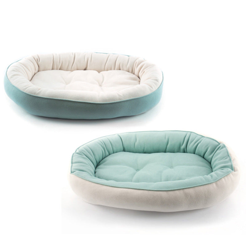 Thickened round plush pet basin