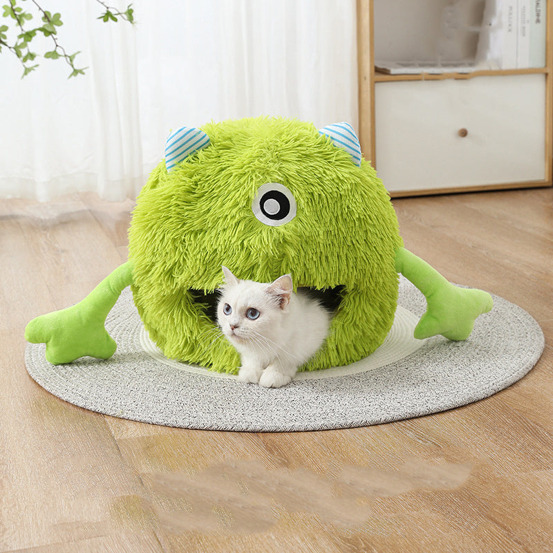 Washable Fluffy Round Pet Bed