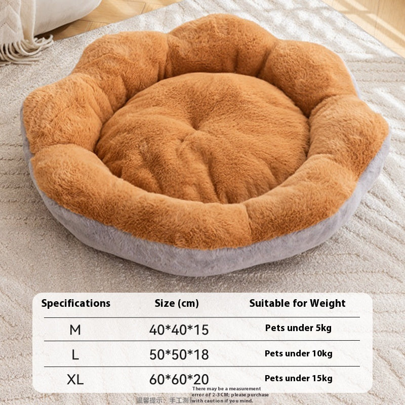 Removable Washable Pet Bed Round Nest