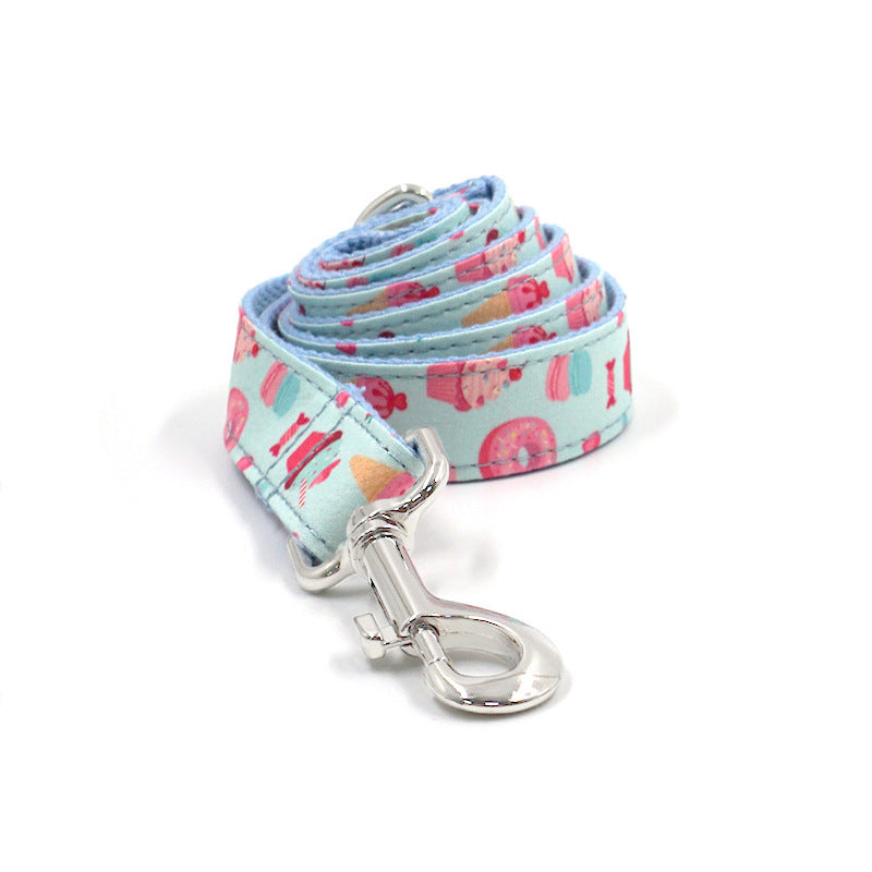 Pet Outing Collar Leash Bow Suit
