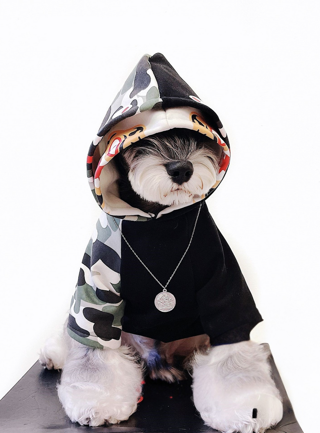 Double Hat Stitching Camouflage Pet Sweater