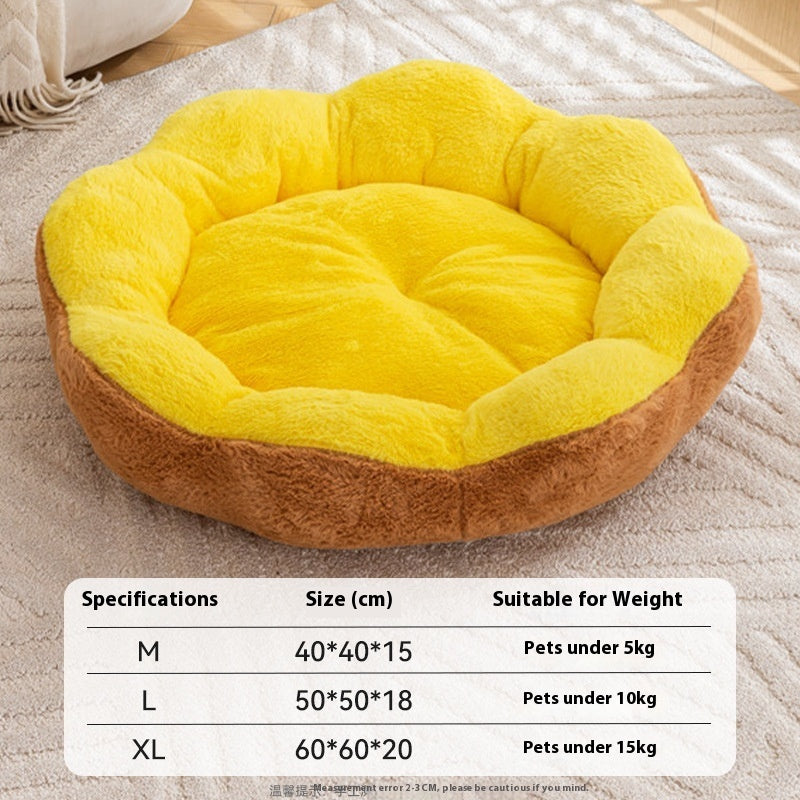 Removable Washable Pet Bed Round Nest