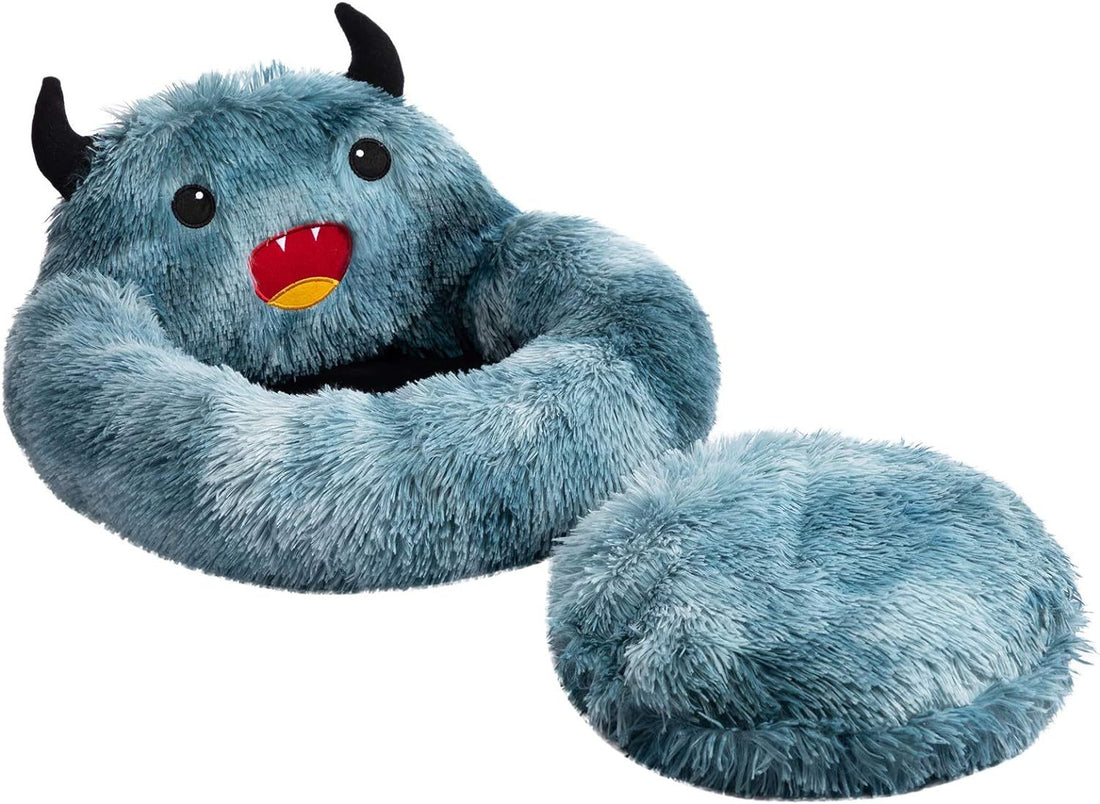 Self-Warming Donut Pet Bed Round Faux